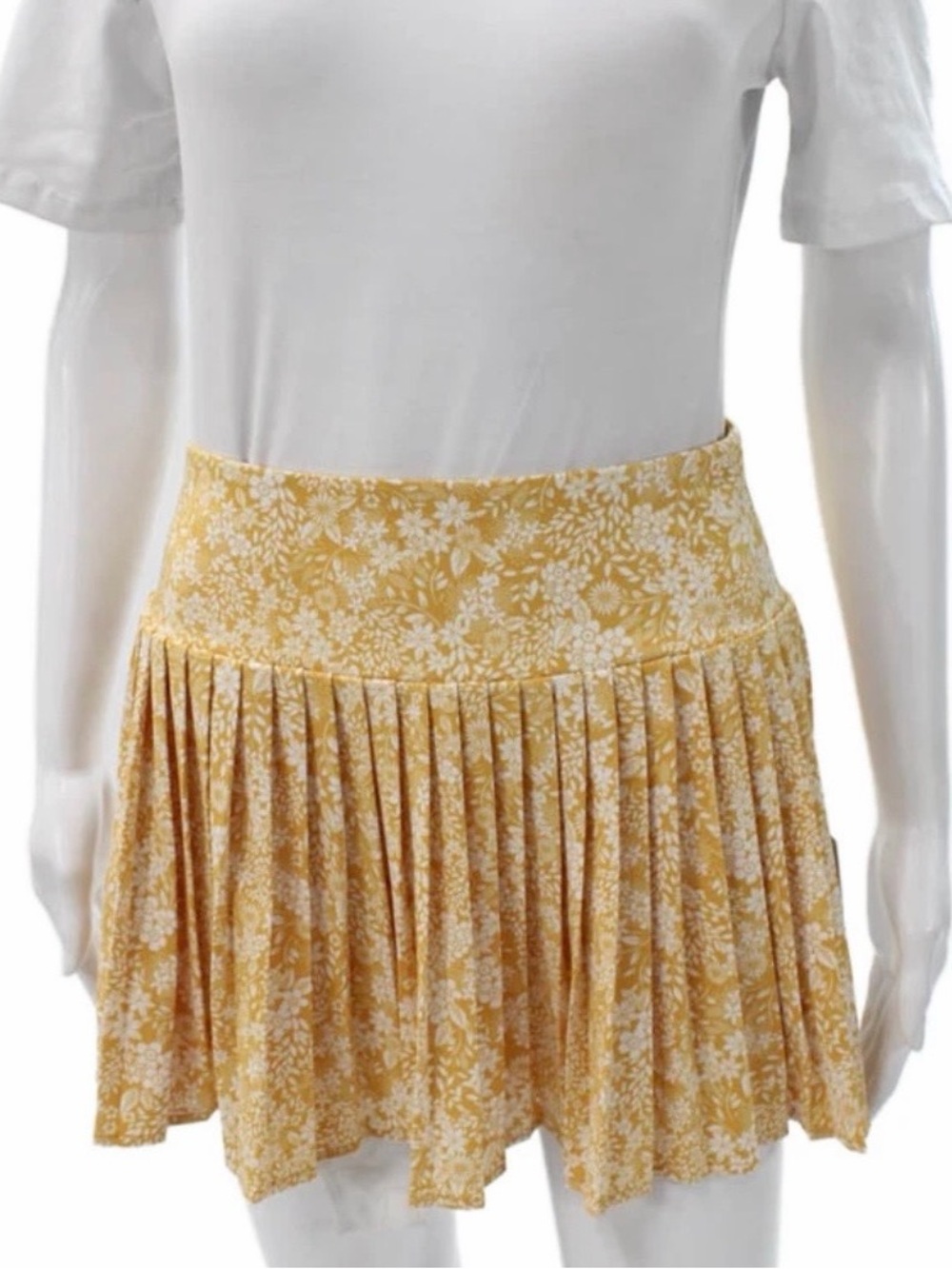 *new* Laura Ashley Yellow Floral Pleated Skirt